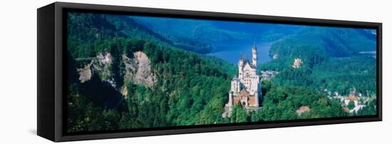 View of a Castle, Neuschwanstein Castle, Bavaria, Germany-null-Framed Stretched Canvas