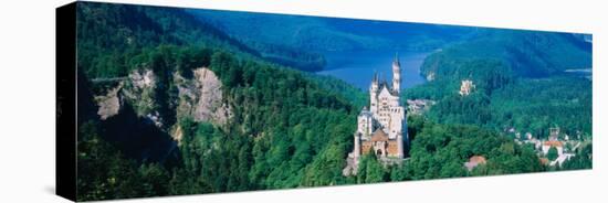 View of a Castle, Neuschwanstein Castle, Bavaria, Germany-null-Stretched Canvas