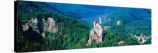 View of a Castle, Neuschwanstein Castle, Bavaria, Germany-null-Stretched Canvas