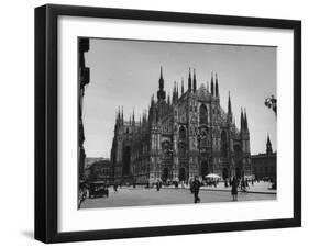 View of a Cathedral in the City of Milan-Carl Mydans-Framed Premium Photographic Print