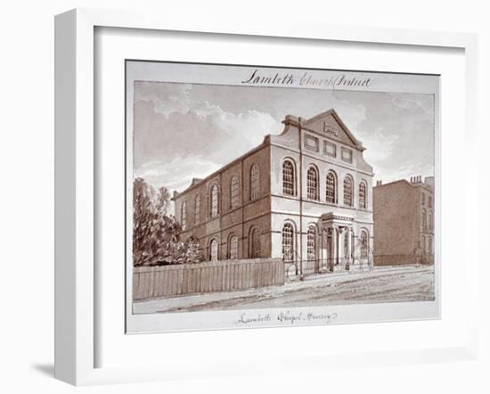 View of a Chapel on York Road, Lambeth, London, 1828-John Buckler-Framed Giclee Print