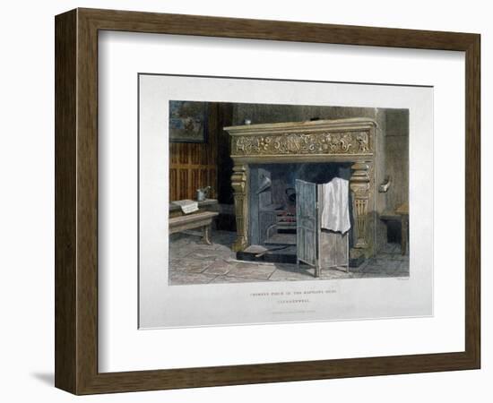 View of a Chimney Piece in the Baptist's Head Inn, Clerkenwell, London, 1851-John Wykeham Archer-Framed Giclee Print