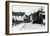 View of a City Street - Sitka, AK-Lantern Press-Framed Art Print