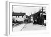 View of a City Street - Sitka, AK-Lantern Press-Framed Art Print