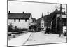 View of a City Street - Sitka, AK-Lantern Press-Mounted Art Print