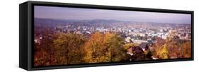 View of a City, Stuttgart, Baden-Wurttemberg, Germany-null-Framed Stretched Canvas