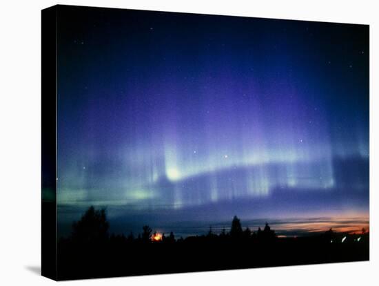 View of a Colourful Aurora Borealis Display-Pekka Parviainen-Stretched Canvas