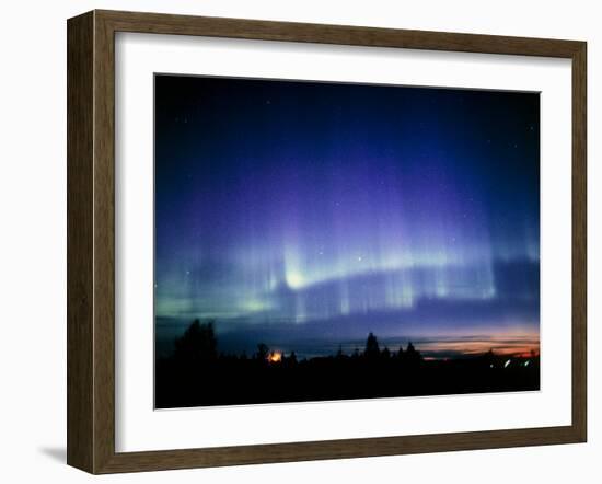 View of a Colourful Aurora Borealis Display-Pekka Parviainen-Framed Photographic Print