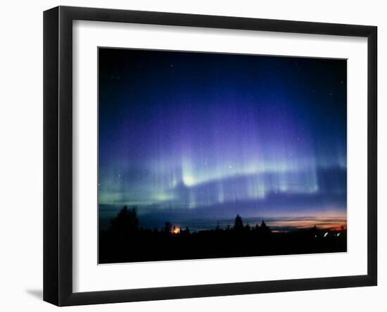 View of a Colourful Aurora Borealis Display-Pekka Parviainen-Framed Photographic Print