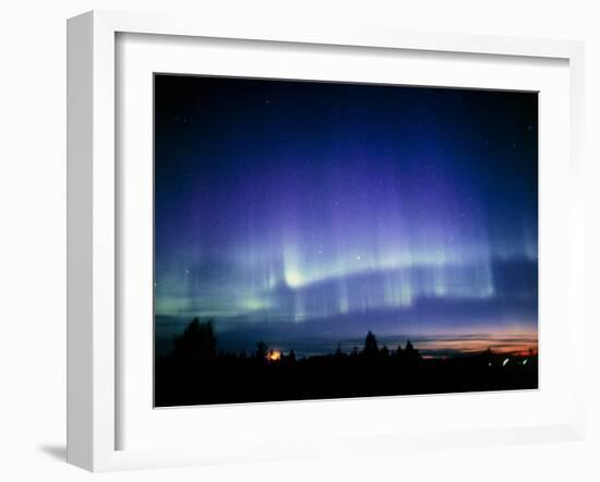 View of a Colourful Aurora Borealis Display-Pekka Parviainen-Framed Photographic Print