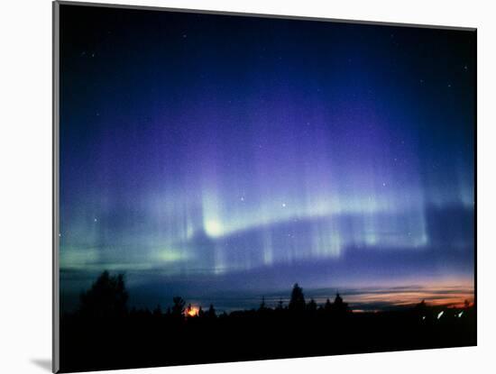 View of a Colourful Aurora Borealis Display-Pekka Parviainen-Mounted Photographic Print