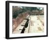 View of a Communal Lavatory, Possibly Part of the Hadrianic Bath Complex, circa 127 AD-null-Framed Giclee Print