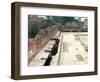 View of a Communal Lavatory, Possibly Part of the Hadrianic Bath Complex, circa 127 AD-null-Framed Giclee Print