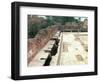 View of a Communal Lavatory, Possibly Part of the Hadrianic Bath Complex, circa 127 AD-null-Framed Giclee Print