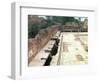 View of a Communal Lavatory, Possibly Part of the Hadrianic Bath Complex, circa 127 AD-null-Framed Giclee Print