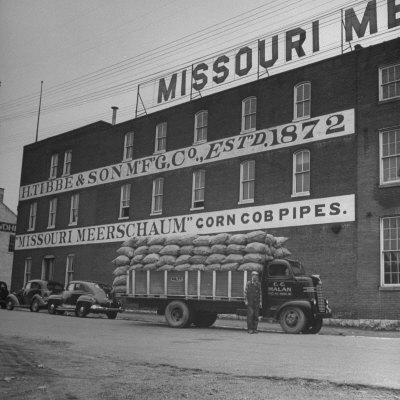 'View of a Corn Cob Pipe Factory' Photographic Print Wallace Kirkland