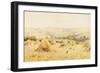 View of a Cornfield with Rooks-Harry E. James-Framed Giclee Print