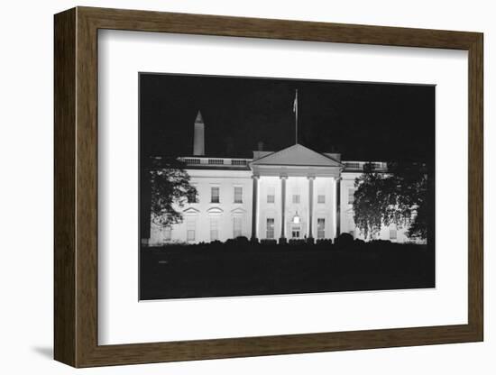 View of a Dimmed White House Building-null-Framed Photographic Print