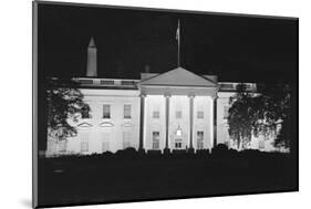 View of a Dimmed White House Building-null-Mounted Photographic Print