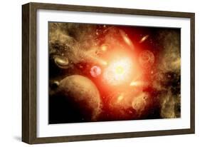 View of a Distant Part of the Galaxy-null-Framed Art Print