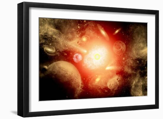 View of a Distant Part of the Galaxy-null-Framed Art Print