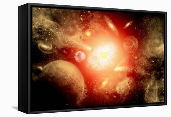 View of a Distant Part of the Galaxy-null-Framed Stretched Canvas