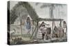 View of a Distillery on the Island of Guam, from 'Voyage Autour Du Monde Sur Les Corvettes De…-Alphonse Pellion-Stretched Canvas