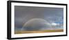 View of a double rainbow over steppe grassland, Mongolia, 2018-Ben Cranke-Framed Photographic Print