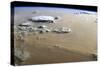 View of a Dust Storm That Stretches across the Sand Seas of the Sahara Desert-null-Stretched Canvas