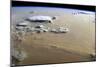 View of a Dust Storm That Stretches across the Sand Seas of the Sahara Desert-null-Mounted Photographic Print