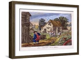 View of a Farmyard in Hendon, in the London Borough of Barnet, C1795-null-Framed Giclee Print