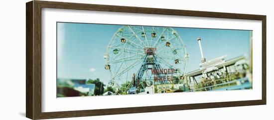View of a Ferris Wheel, Wonder Wheel, Coney Island, Brooklyn, New York City, New York State, USA-null-Framed Photographic Print