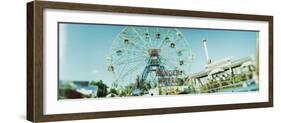 View of a Ferris Wheel, Wonder Wheel, Coney Island, Brooklyn, New York City, New York State, USA-null-Framed Photographic Print