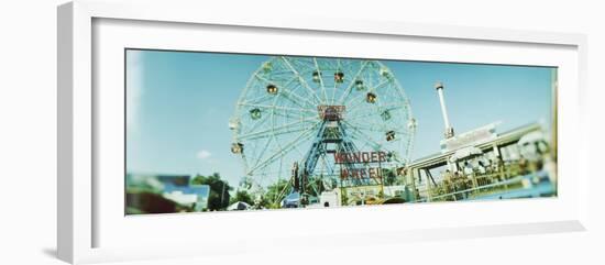 View of a Ferris Wheel, Wonder Wheel, Coney Island, Brooklyn, New York City, New York State, USA-null-Framed Photographic Print