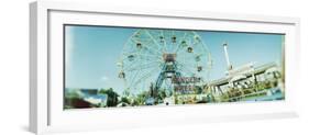 View of a Ferris Wheel, Wonder Wheel, Coney Island, Brooklyn, New York City, New York State, USA-null-Framed Photographic Print