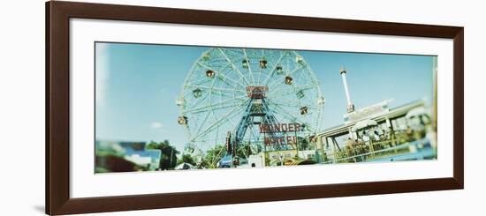 View of a Ferris Wheel, Wonder Wheel, Coney Island, Brooklyn, New York City, New York State, USA-null-Framed Photographic Print