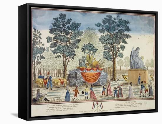 View of a Float Used During the Festival of the Supreme Being in 1794-null-Framed Stretched Canvas