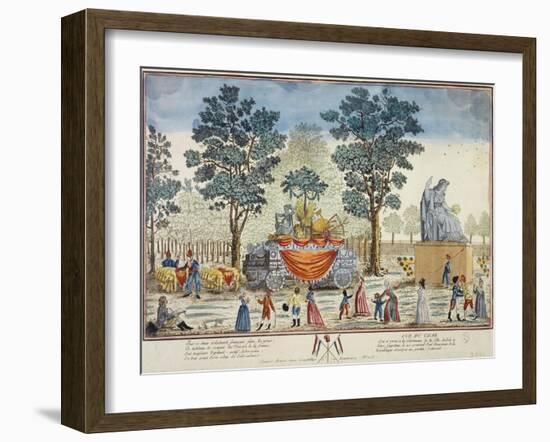 View of a Float Used During the Festival of the Supreme Being in 1794-null-Framed Giclee Print