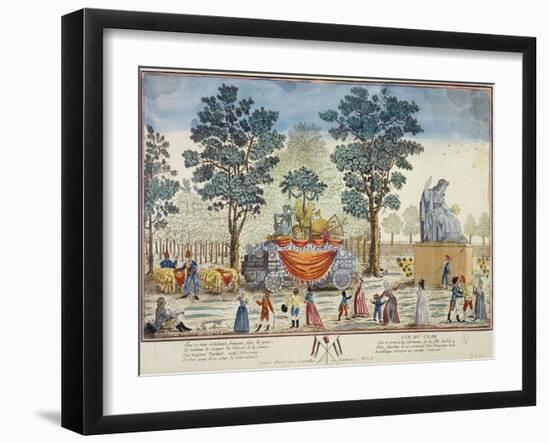 View of a Float Used During the Festival of the Supreme Being in 1794-null-Framed Giclee Print