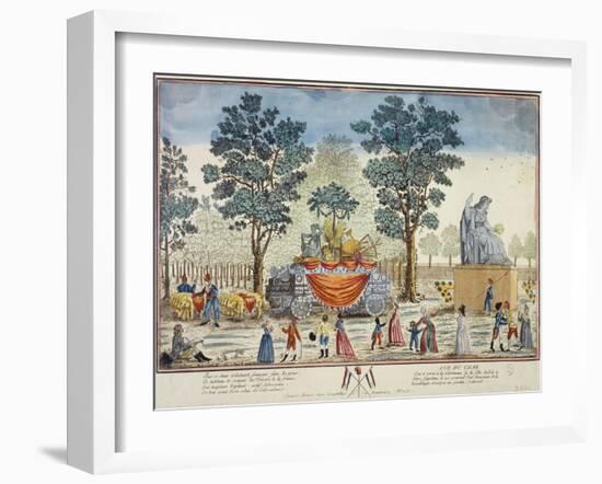 View of a Float Used During the Festival of the Supreme Being in 1794-null-Framed Giclee Print