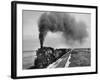 View of a Freight Train Crossing an Open Prairie-Thomas D^ Mcavoy-Framed Photographic Print