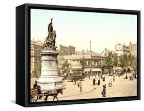 View of a French City-null-Framed Stretched Canvas