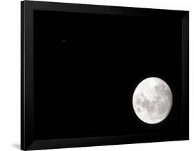 View of a Full Moon, Also Shows Mars, Which Appears as a Small Dot-Stocktrek Images-Framed Photographic Print