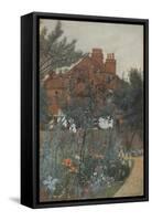 View of a Garden in Bedford Park, 1885-Frederick Hamilton Jackson-Framed Stretched Canvas