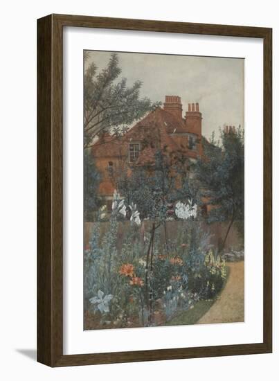 View of a Garden in Bedford Park, 1885-Frederick Hamilton Jackson-Framed Giclee Print