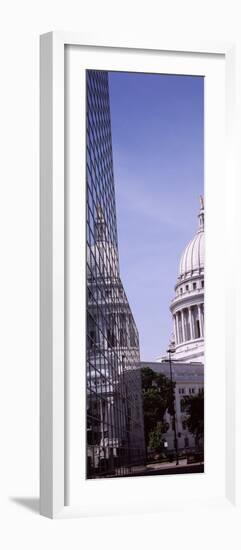 View of a Government Building, Wisconsin State Capitol, Madison, Wisconsin, USA-null-Framed Photographic Print