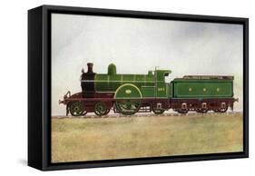 View of a Great Northern Railway Express Passenger Engine-Lantern Press-Framed Stretched Canvas