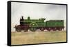 View of a Great Northern Railway Express Passenger Engine-Lantern Press-Framed Stretched Canvas