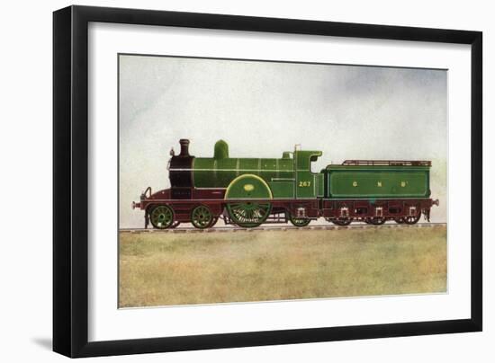 View of a Great Northern Railway Express Passenger Engine-Lantern Press-Framed Art Print