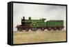 View of a Great Northern Railway Express Passenger Engine-Lantern Press-Framed Stretched Canvas